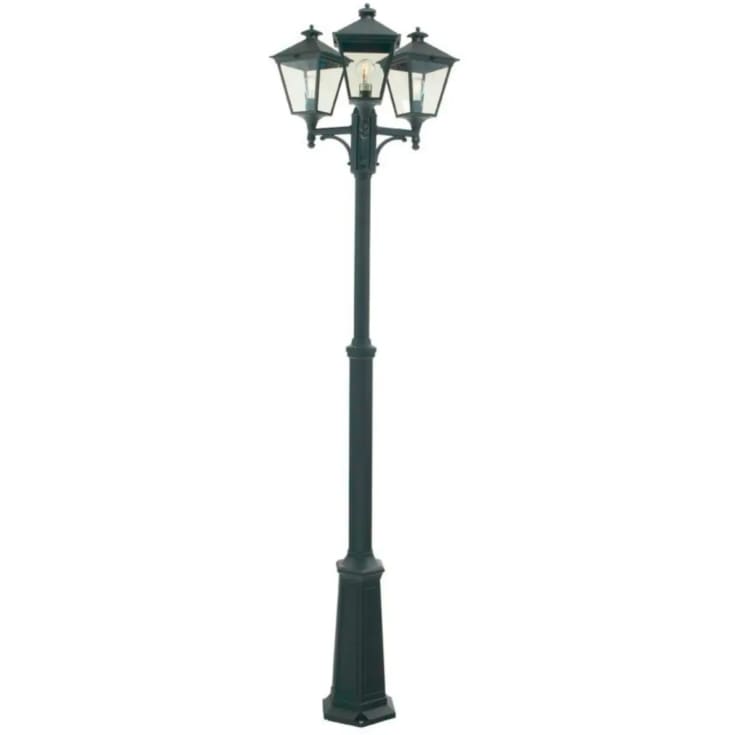 Norlys London 483 stolpelampe, LED max 3x9W, E27, IP54, sort