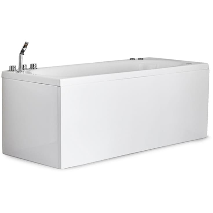 Noro Relounge boblebad Platinum, venstre, 1600x700 mm, akryl, hvit