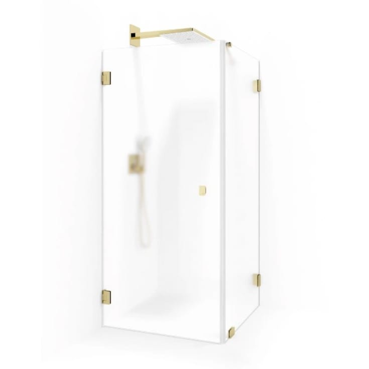 Macro Design Grace dusjhjørne, 70x100 cm, klart glass, gull profil