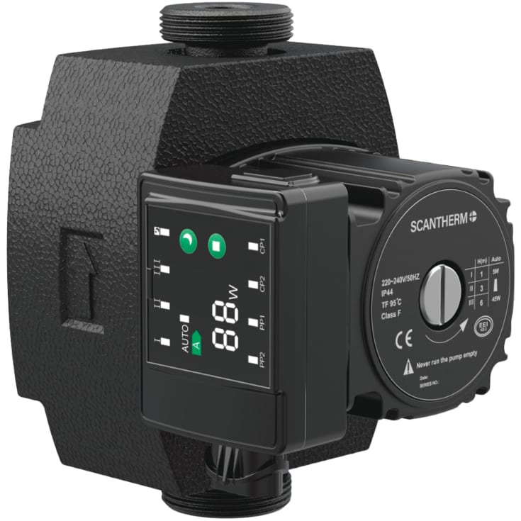 Scantherm ST1 25-6 cirkulationspumpe, 180 mm, varme