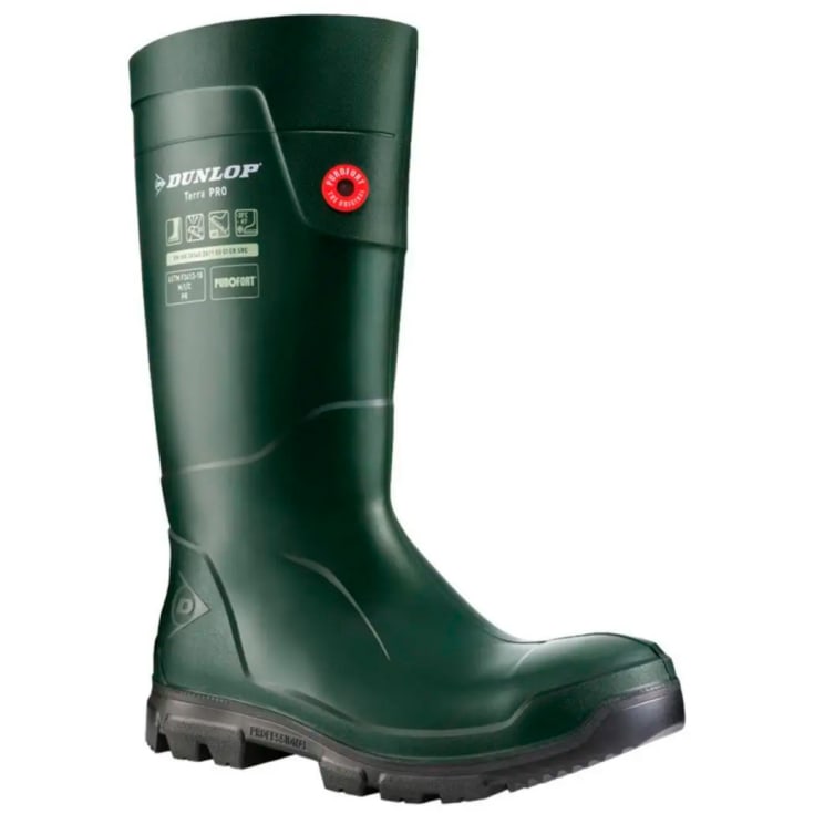 Dunlop Purofort Terrapro sikkerhedsgummistøvler S5, Grøn, 41