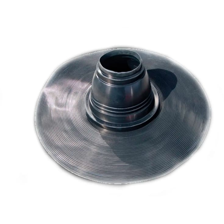 Cinderella takmansjett, fleksibel gummi, m/slangeklemme, 110 mm, sort