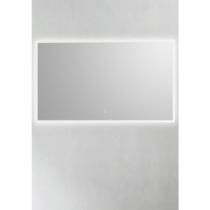 Hafa Square speil med lys, 120x70 cm