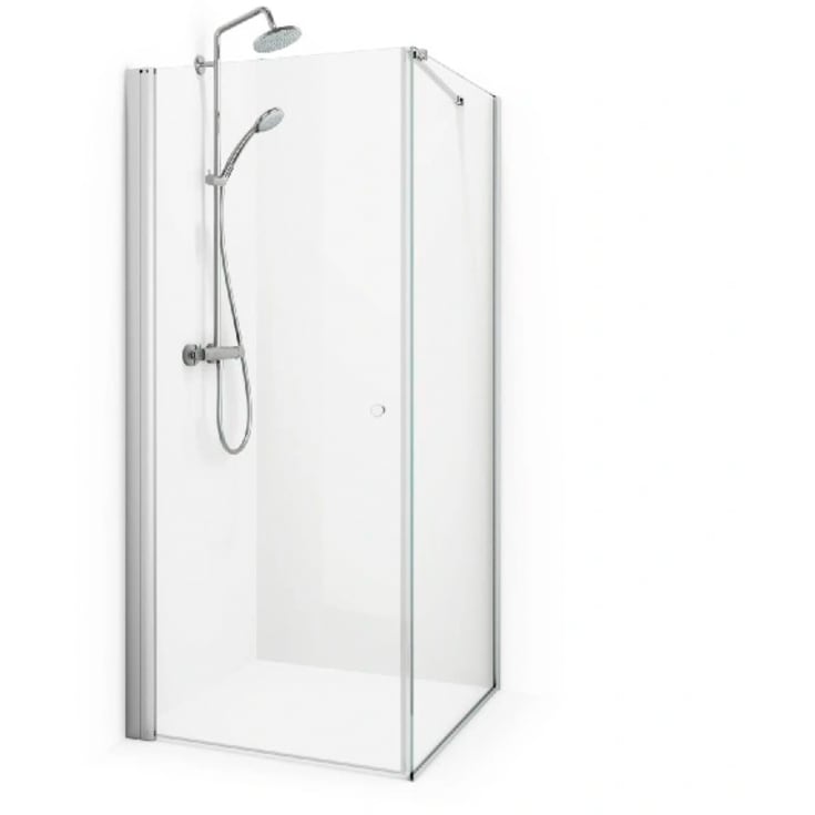 Macro Design Spirit Swing dusjhjørne, 100x100 cm, klart glass, sort profil