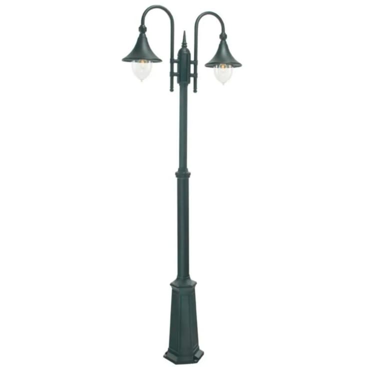Norlys Florence 820 stolpelampe, LED max 2x9W, E27, IP54, sort