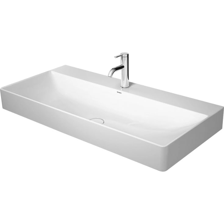 Duravit DuraSquare toppmontert servant, 100x47 cm, med wondergliss, hvit