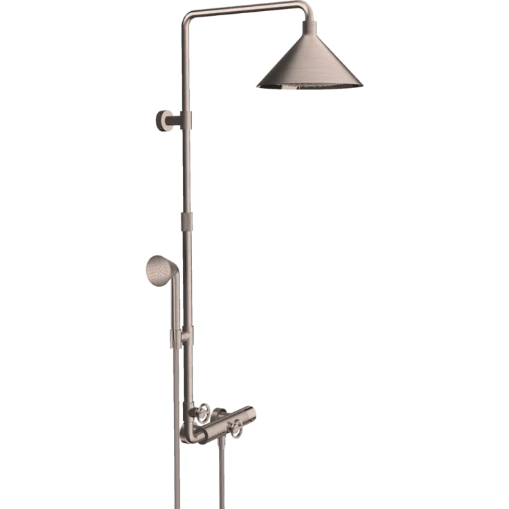 Axor Front Showerpipe, ø279 mm, rustfritt stål