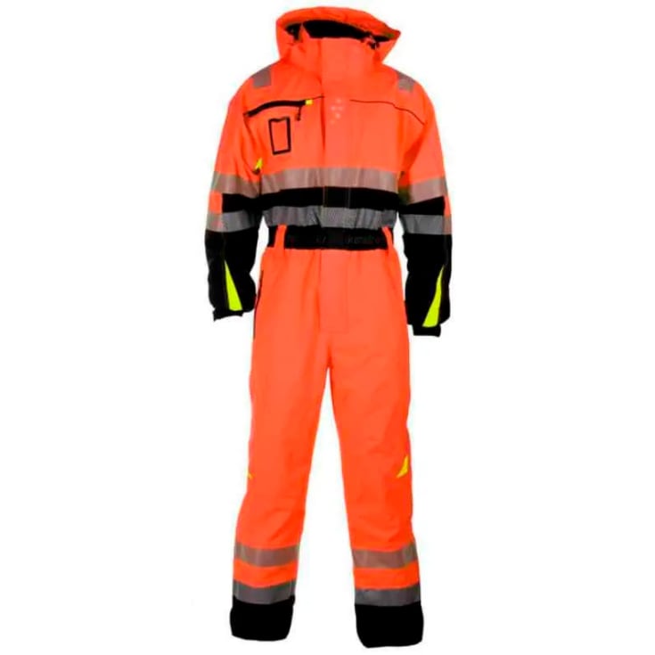 Bekken & Strøm Gjøvik allværs vinterkjeledress, kl.3, unisex, str. L, oransje/sort, HiVis