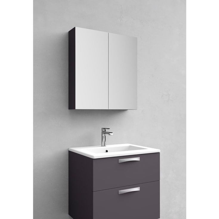 Noro Flex speilskap, 60x65 cm, antrasittgrå