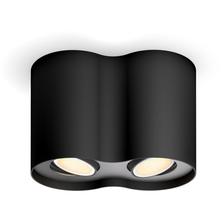 Philips Hue Pillar spotlight, 2 spots, svart