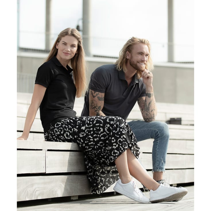 GEYSER funktionel dame polo T-shirt, Sort, L