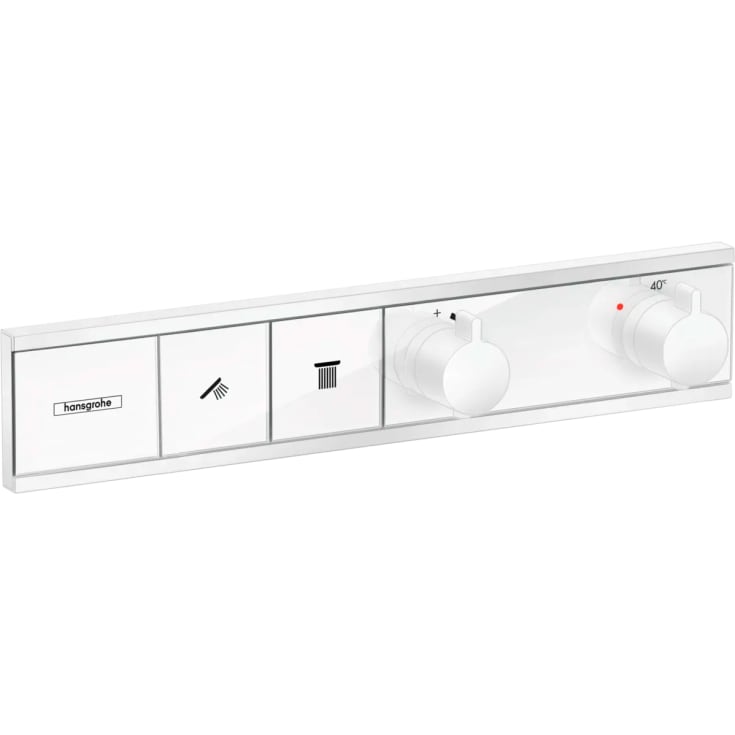 Hansgrohe RainSelect termostat, med 2 uttak, hvit matt