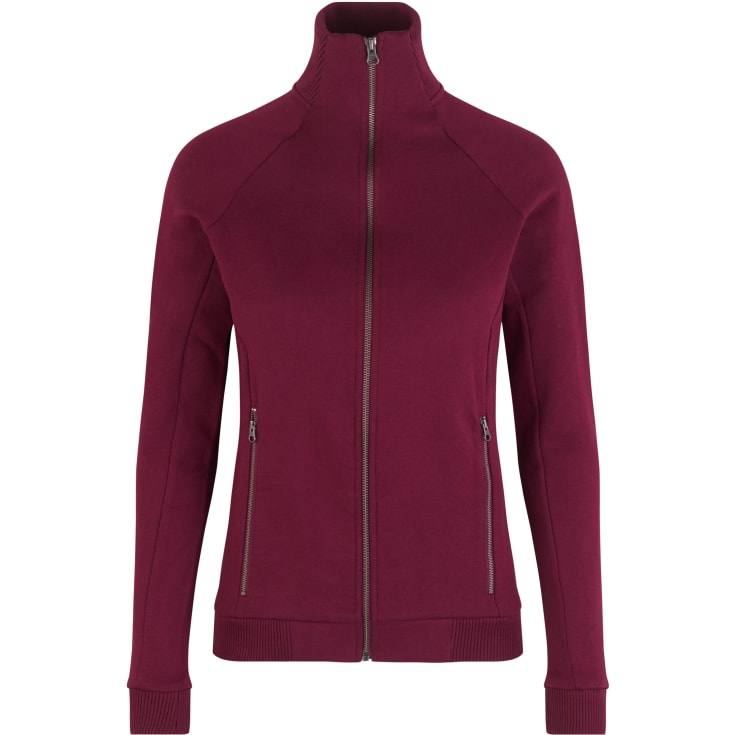 ID dame cardigan med lynlås, Bordeaux, 3XL