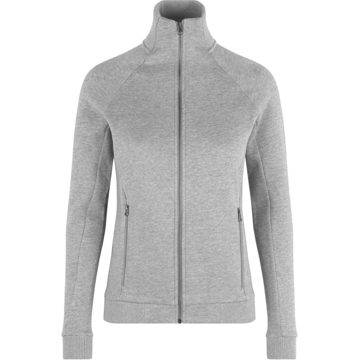 ID dame cardigan med lynlås, Grå Melange, XL