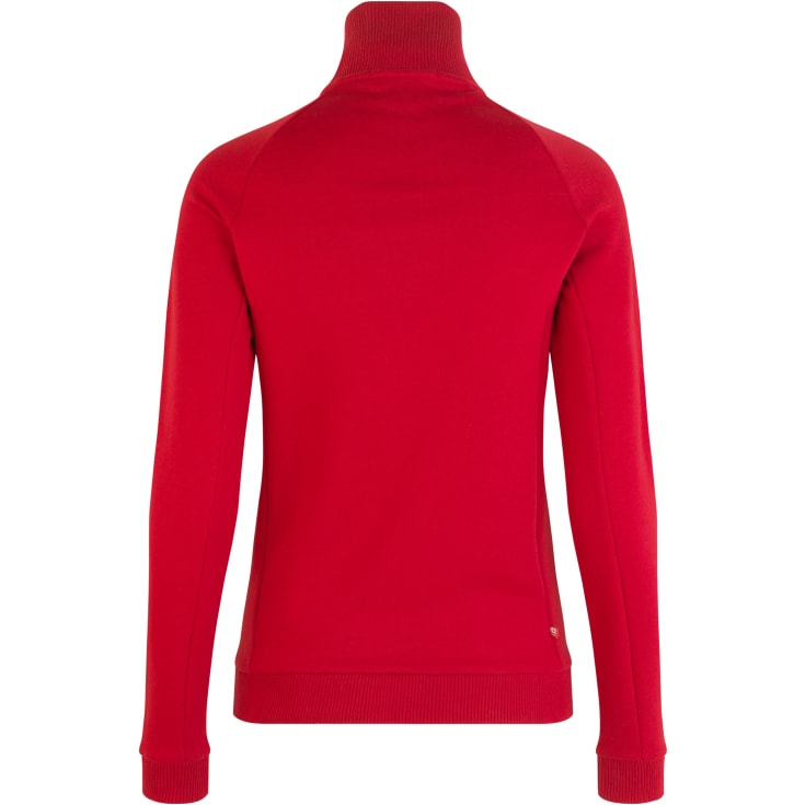 ID dame cardigan med lynlås, Rød, 2XL