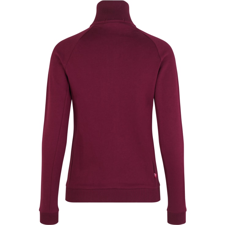 ID dame cardigan med lynlås, Bordeaux, 3XL