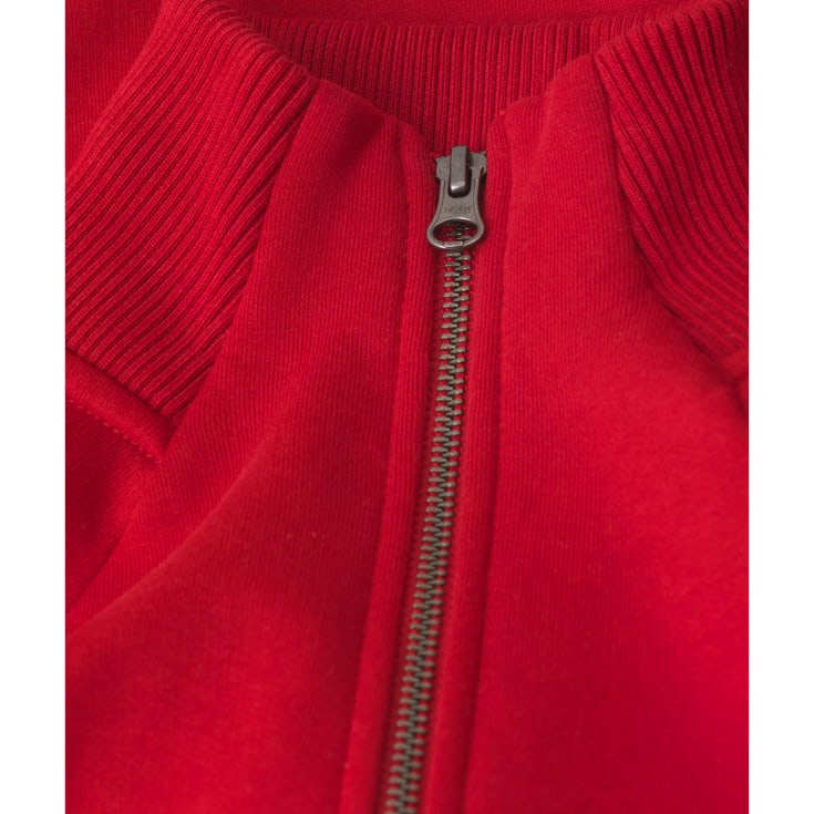 ID dame cardigan med lynlås, Rød, 2XL