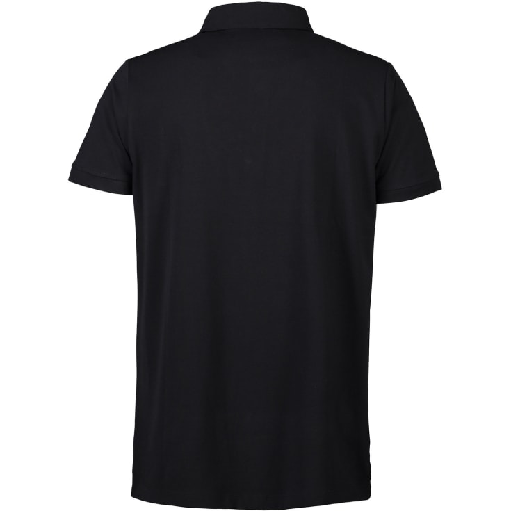 ID business polo med stretch, Sort, L