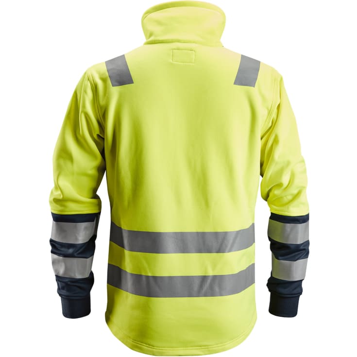 Snickers AllroundWork fleecejakke 8035, Hi-visĀ Gul/Marine, L