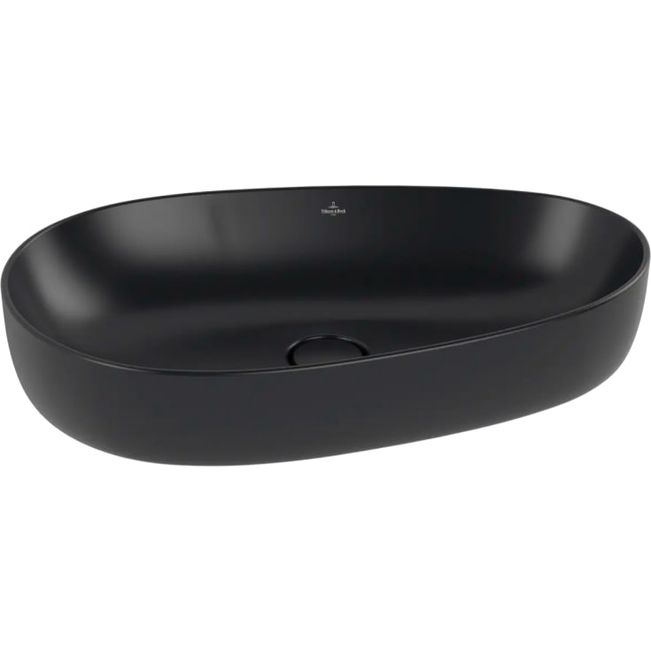 Villeroy & Boch Antao toppmontert servant, 65x40 cm, med CeramicPlus, sort