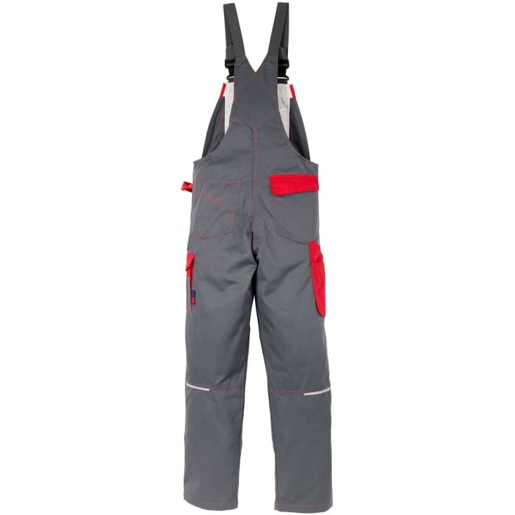 Kansas Icon arbejdsoveralls, Grå/Rød, D104