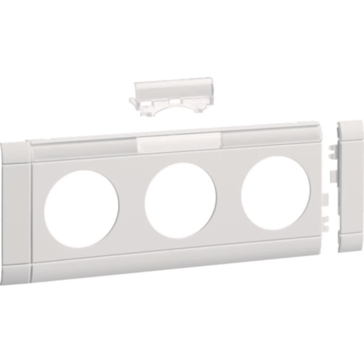 5 stk Ecoline afdæk H=80mm, med opmærk for tripel stikkontakt RAL9016