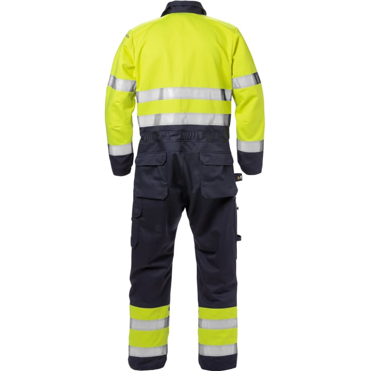 Fristads Flame kedeldragt 8084, Hi-Vis gul/marine, XL