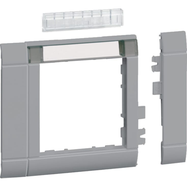 Ecoline ramme 80mm lakeret i alu-look, med skriftfelt