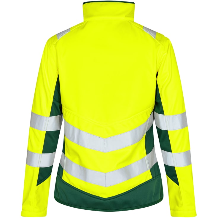 Engel Safety dame softshelljakke, Hi-vis Gul/Grøn, M