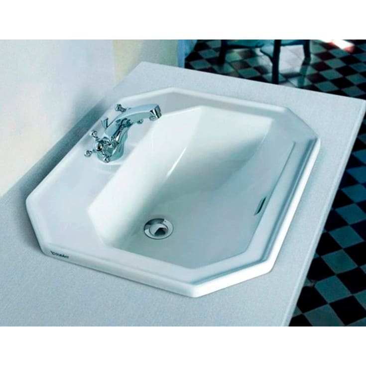Duravit Serie 1930 servant, 58x47 cm, 3 kranhull, hvit
