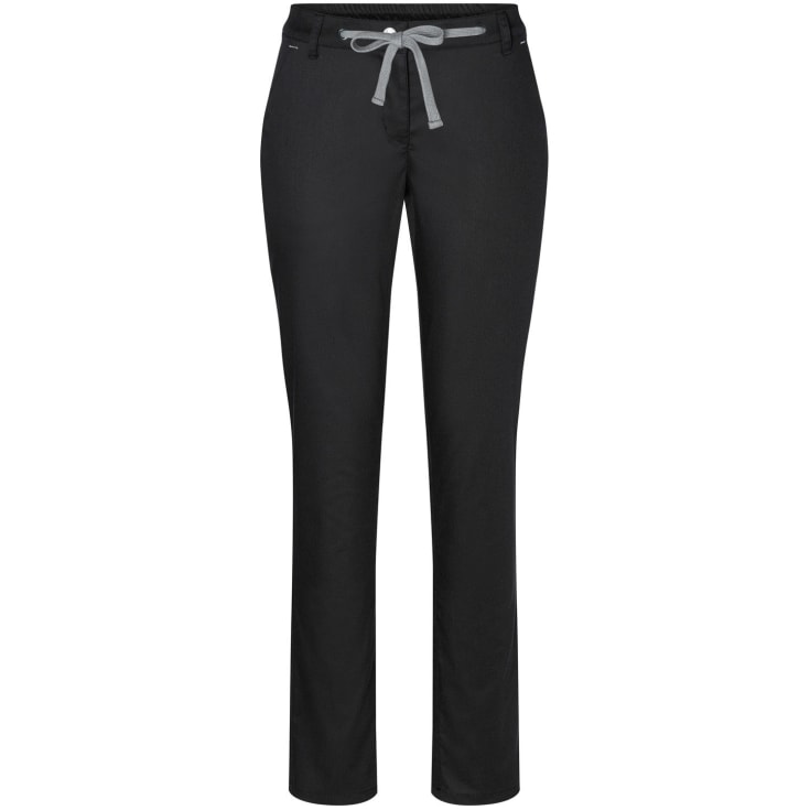 Karlowsky dame chino bukser med stretch, Sort, 36