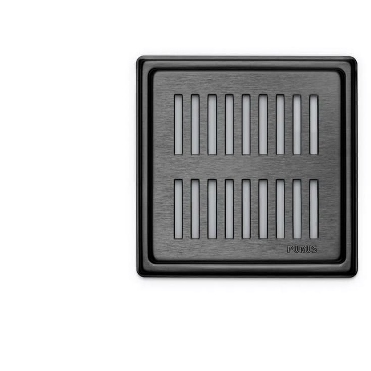 Purus Square Rib klinkerram, 154x154 mm, matt svart