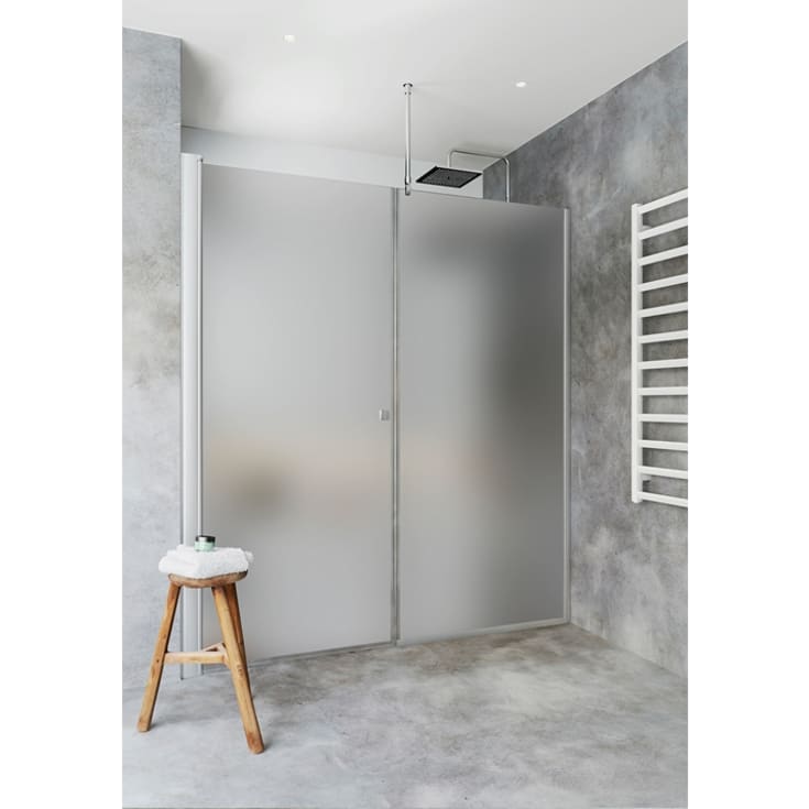 Hafa Igloo Pro dusjnisje, 215,5-218,5 cm, frostet glass, aluminium profil