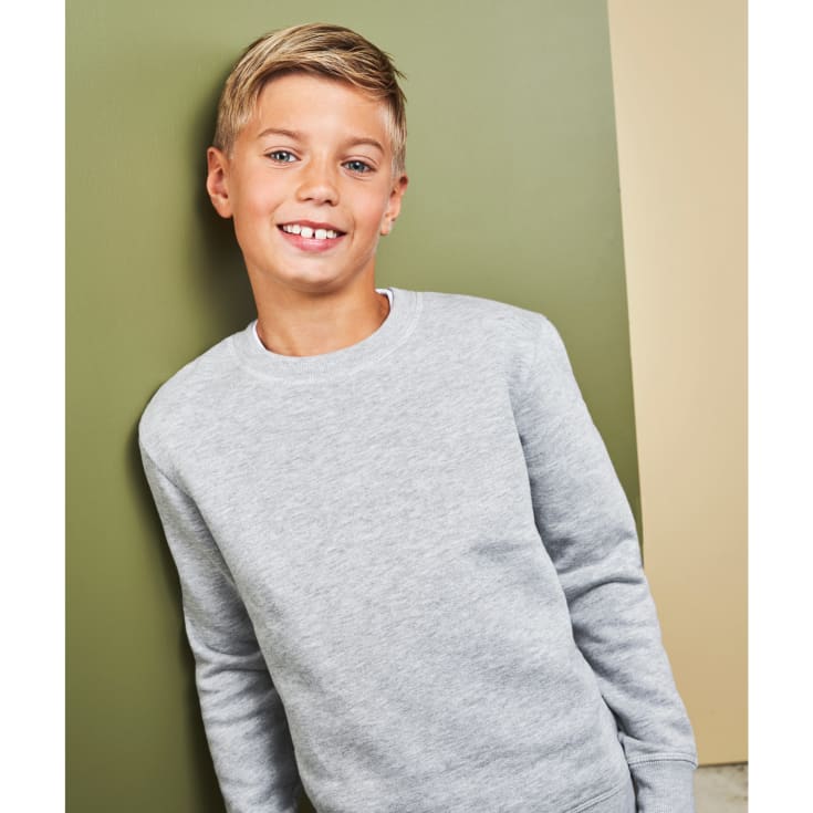 ID Core sweatshirt til børn, Grå Melange, 12-14 ÅR