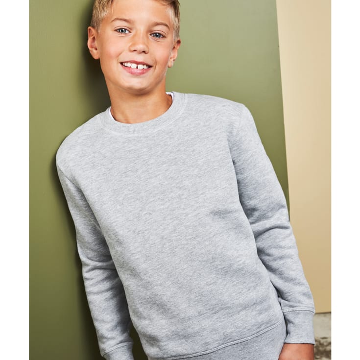 ID Core sweatshirt til børn, Grå Melange, 12-14 ÅR
