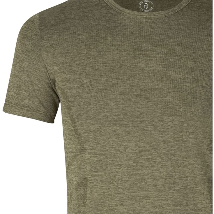 GEYSER seamless T-shirt, Oliven melange, XS