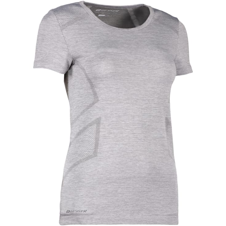 GEYSER Seamless dame T-shirt, Grå Melange, XS
