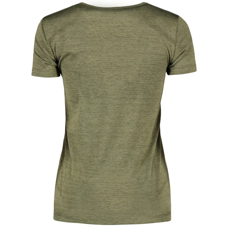 GEYSER Seamless dame T-shirt, Oliven melange, S