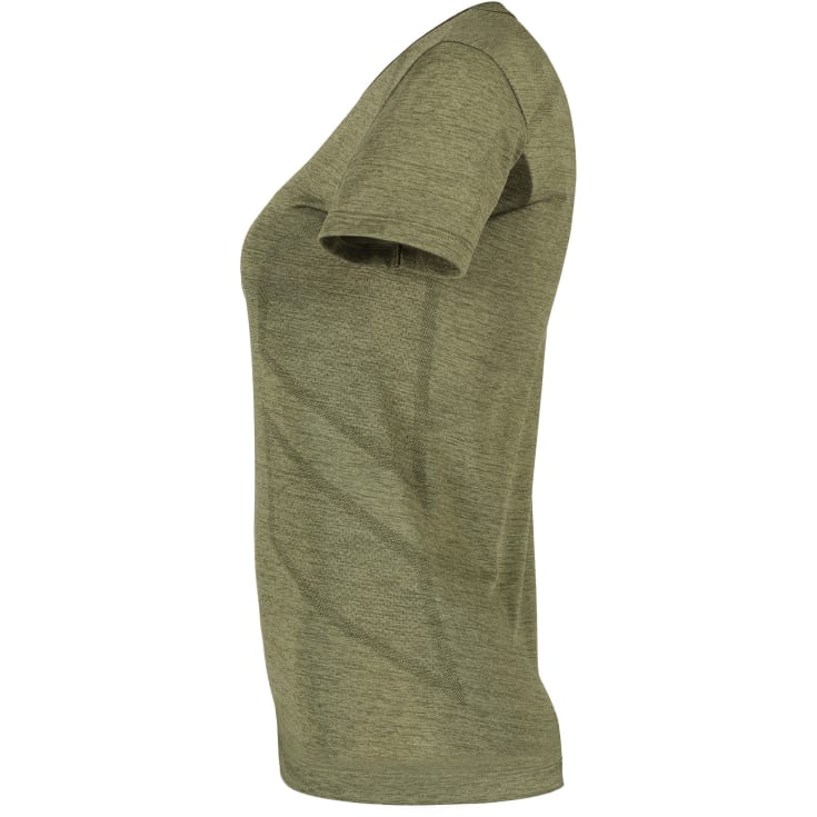 GEYSER Seamless dame T-shirt, Oliven melange, S