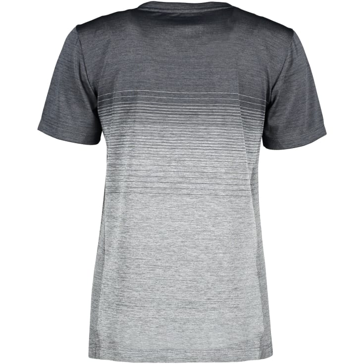 GEYSER seamless stribet dame T-shirt, Anthracite melange, L