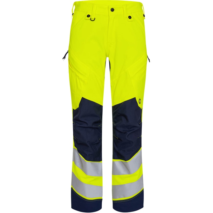Engel Safety arbejdsbukser, Hi-Vis Gul/Blue Ink, 92