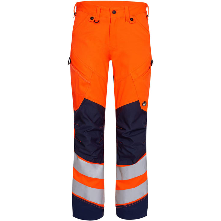 Engel Safety arbejdsbukser, Orange/Blue Ink, 72
