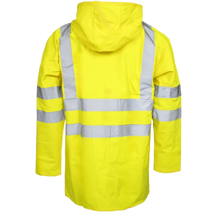 Lyngsøe PU/PVC regnjakke, Hi-Vis Gul, L