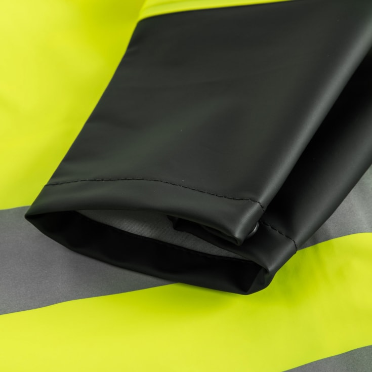 Lyngsøe PU regnjakke, Hi-vis Gul/Marine, 4XL