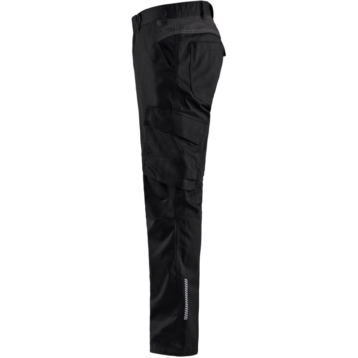 Blåkläder Workwear 1444 servicebukser med 2-vejs stretch, sort/grå, str. D132