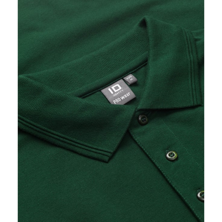 ID PRO Wear Polo T-shirt med brystlomme, Flaskegrøn, L