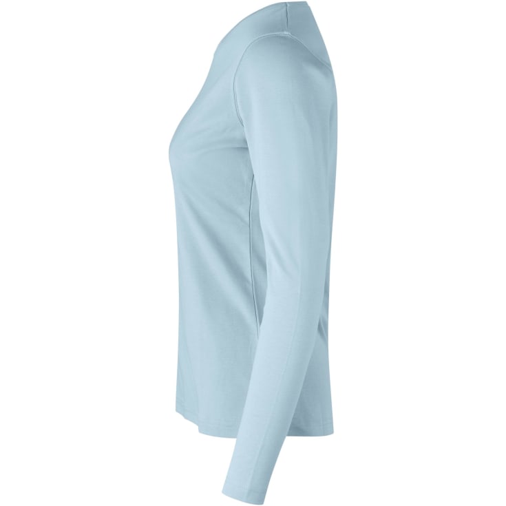 ID Interlock langærmet dame T-shirt, Light blue, S