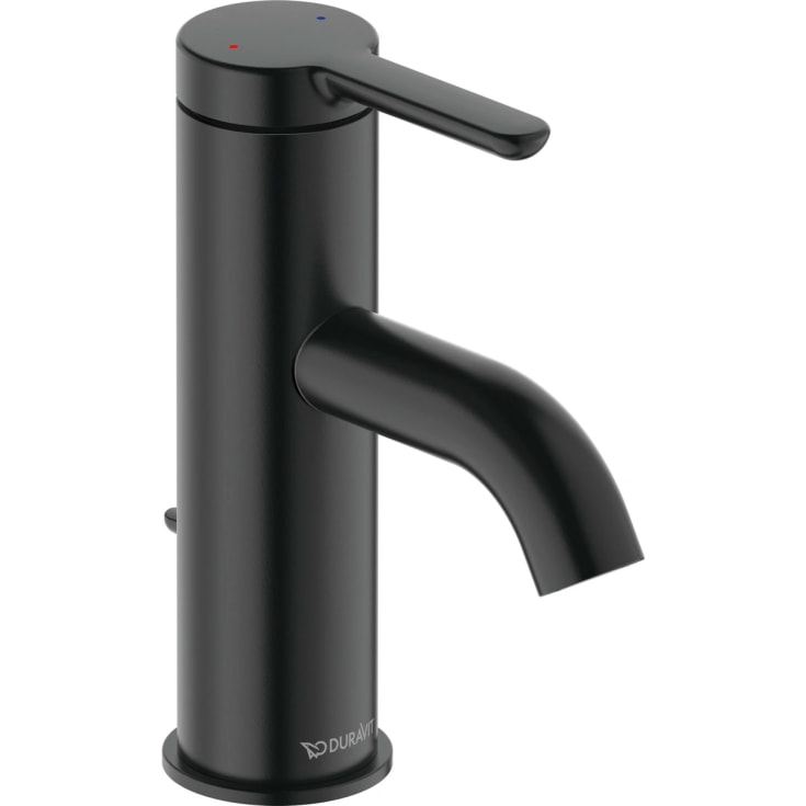 Duravit C.1 1-greps servantbatteri S, med oppløftventil, sort matt