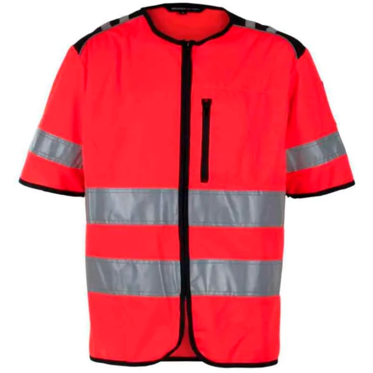 Bekken & Strøm Gran refleksvest, HiVis kl.3, unisex, str. (US/ CA): XXL, rød/sort