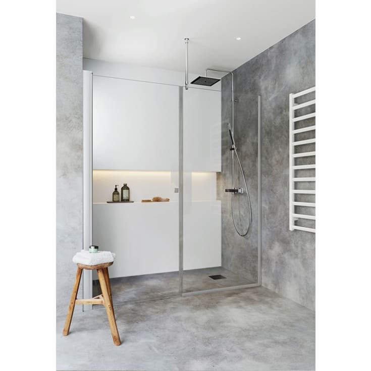 Hafa Igloo Pro dusjnisje, 195,5-198,5 cm, klart glass, aluminium profil